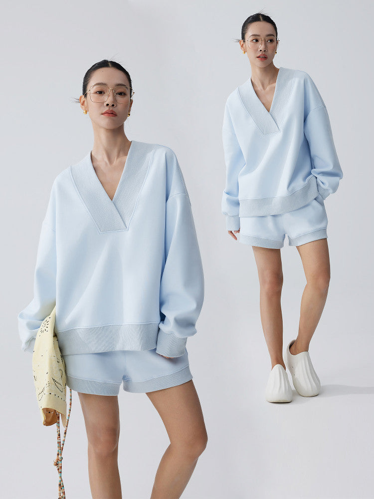 Vネックリブセットアップ（別売り）(MF278)