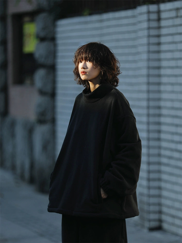 日系ボア半高襟プルオーバー(HU100)