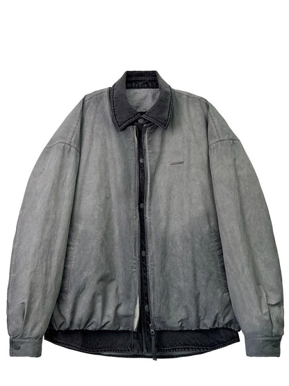 Mスタイリッシュ配色デザイン90%ホワイトダックダウンジャケット（AVN009）