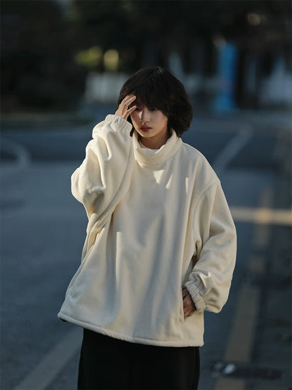 日系ボア半高襟プルオーバー(HU100)