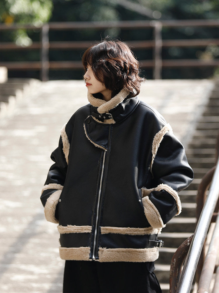 冬を贅沢に包むヴィンテージ羊羔ムートンジャケット（MF280）