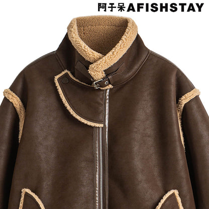 冬を贅沢に包むヴィンテージ羊羔ムートンジャケット（MF280）