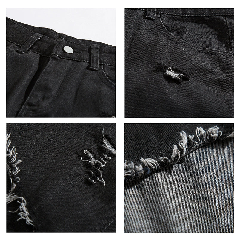 ピンキングデニム｜ワイドストレートパンツ（CZ058）