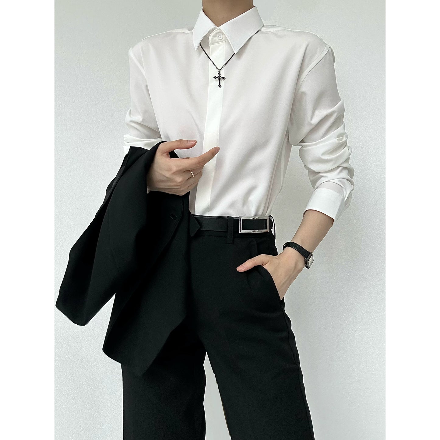 上品モード 長袖シャツ(HU294)