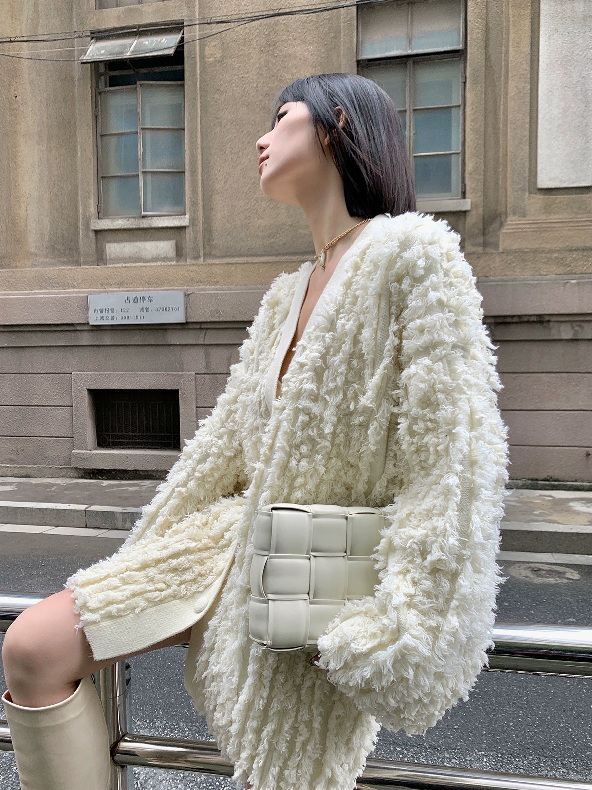 北極ふわもこボア・ビッグシルエットコート(MF945)