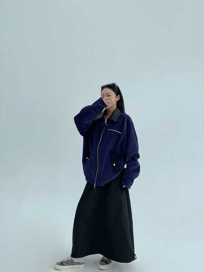 美式バーン風 コーデュロイ短丈ジャケット（AVN075）