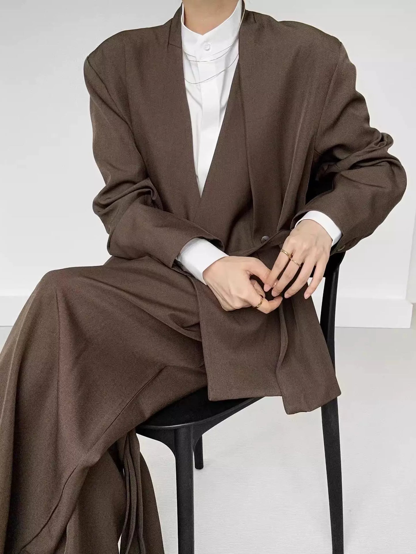 レトロモード調 飄帯付き西装ジャケット(MF288)