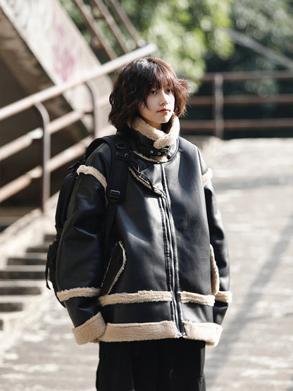 冬を贅沢に包むヴィンテージ羊羔ムートンジャケット（MF280）