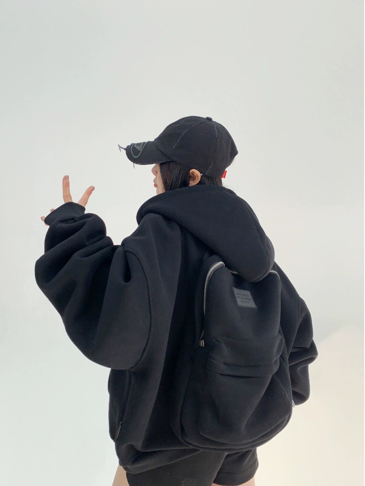 バックパックデザインフーディジャケット(HU290)