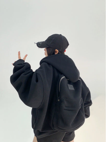 バックパックデザインフーディジャケット(HU290)