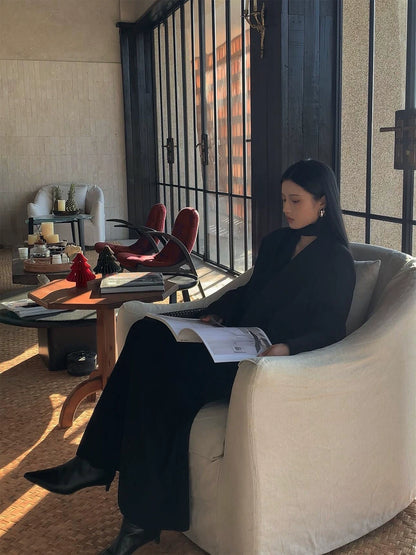 高級感ブラックテーラードジャケット(MF287)