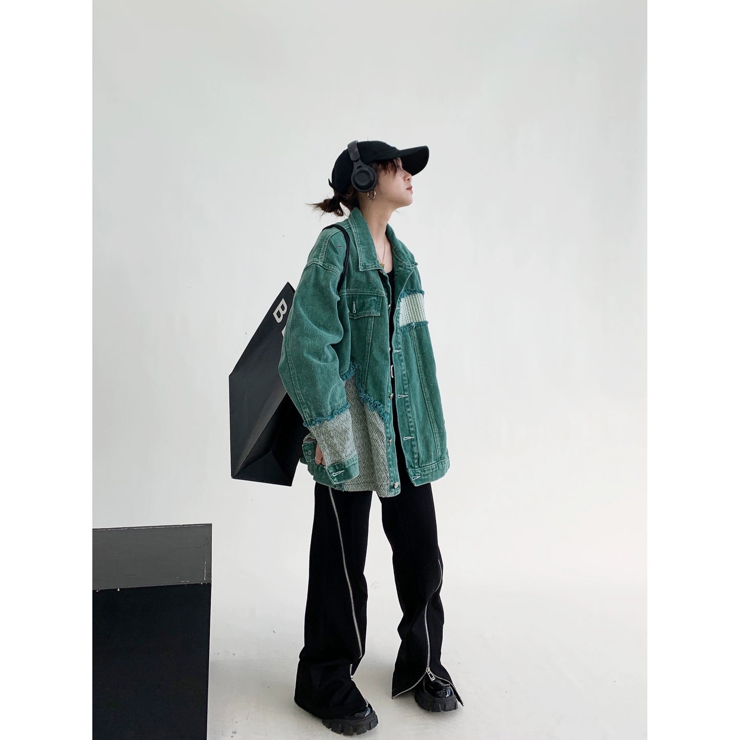 ヴィンテージパッチワークデニムジャケット(CZ060)