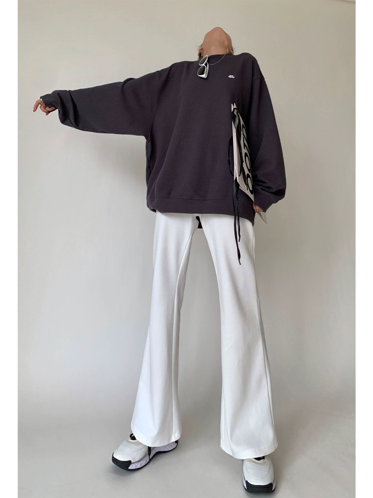 ワッフルルーズセットアップ（スウェット＋ショート／ロング選べる）(HU124)