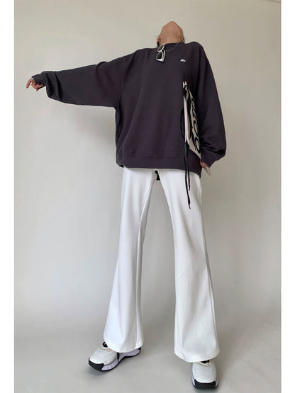 ワッフルルーズセットアップ（スウェット＋ショート／ロング選べる）(HU124)