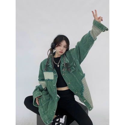 ヴィンテージパッチワークデニムジャケット(CZ060)