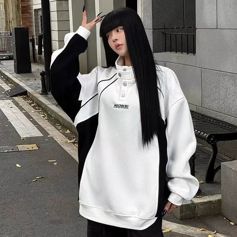 切替デザイン オーバーサイズトレーナー(MF289)