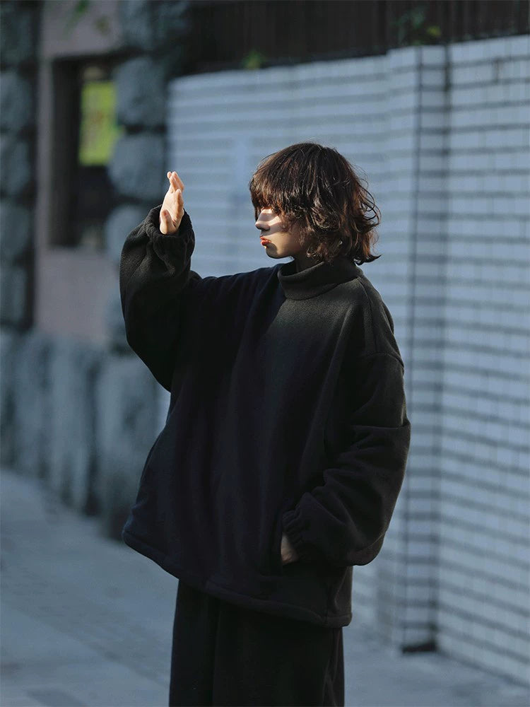 日系ボア半高襟プルオーバー(HU100)