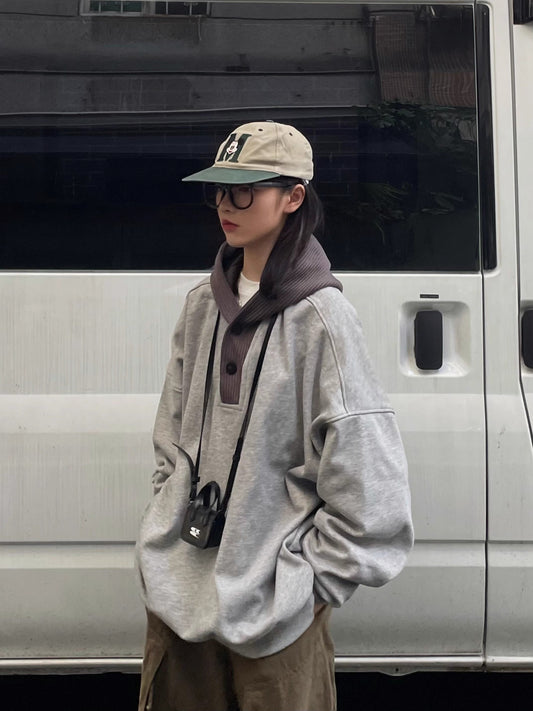 日系レトロ・ワッフル薄起毛フーディ（AVN004）