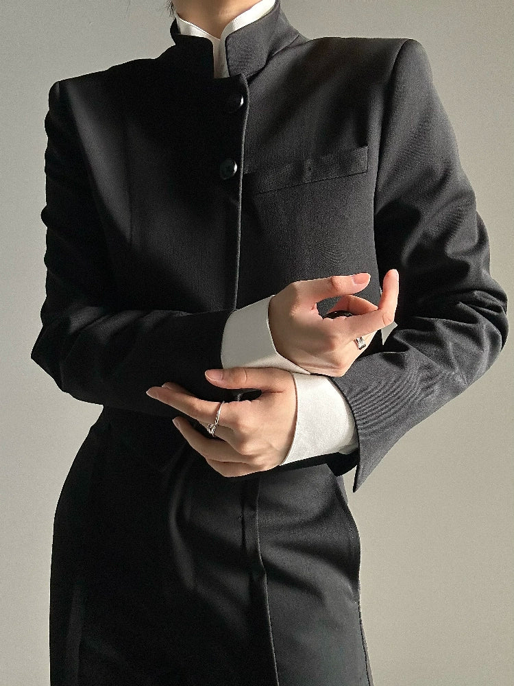 黒ショートテーラードジャケット(CZ194)