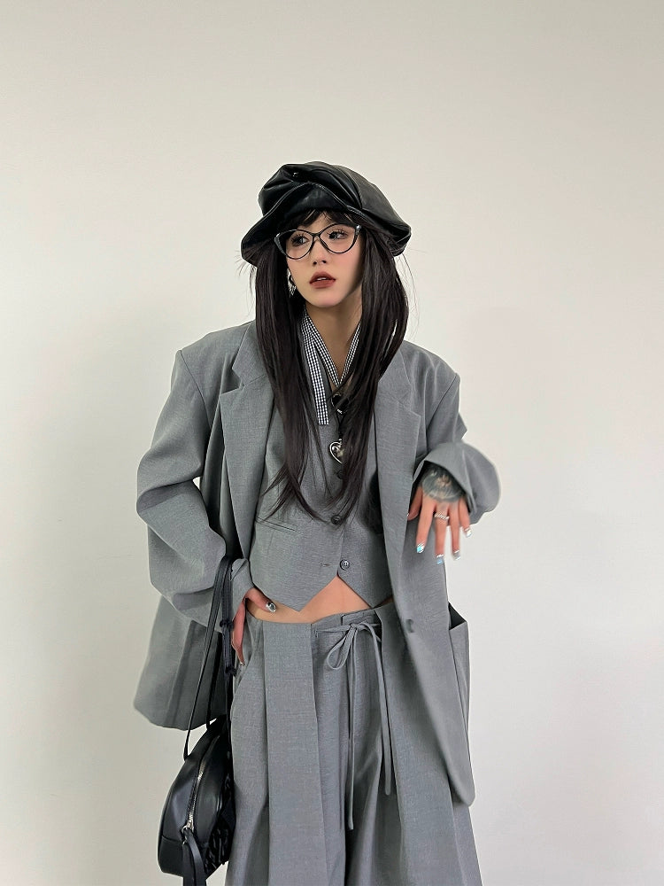 グレーオーバーサイズテーラード(MF937)