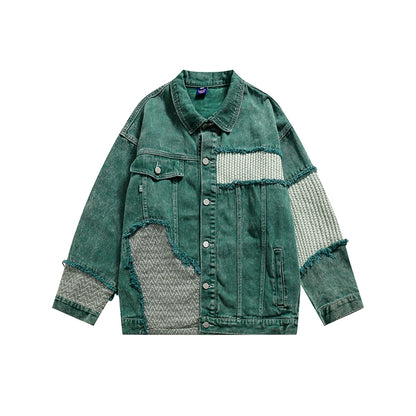ヴィンテージパッチワークデニムジャケット(CZ060)