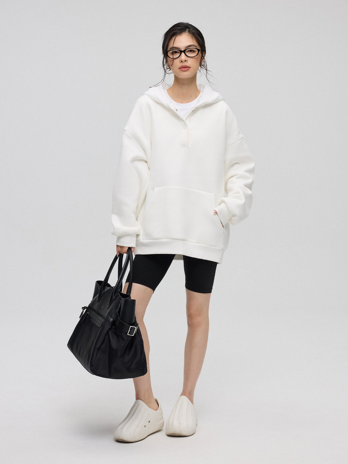 冬季フード切替 オーバーサイズ スウェット（AVN034）
