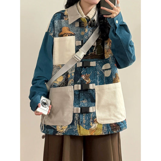 油絵風アートデザインジャケット(CZ001)