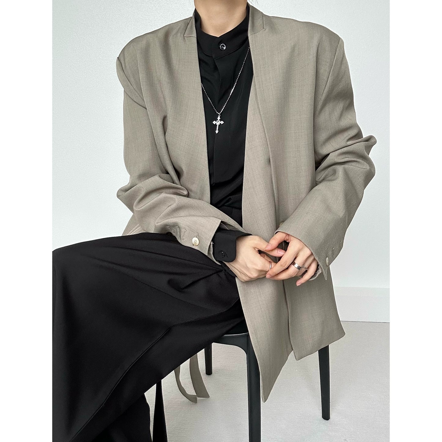 レトロモード調 飄帯付き西装ジャケット(MF288)