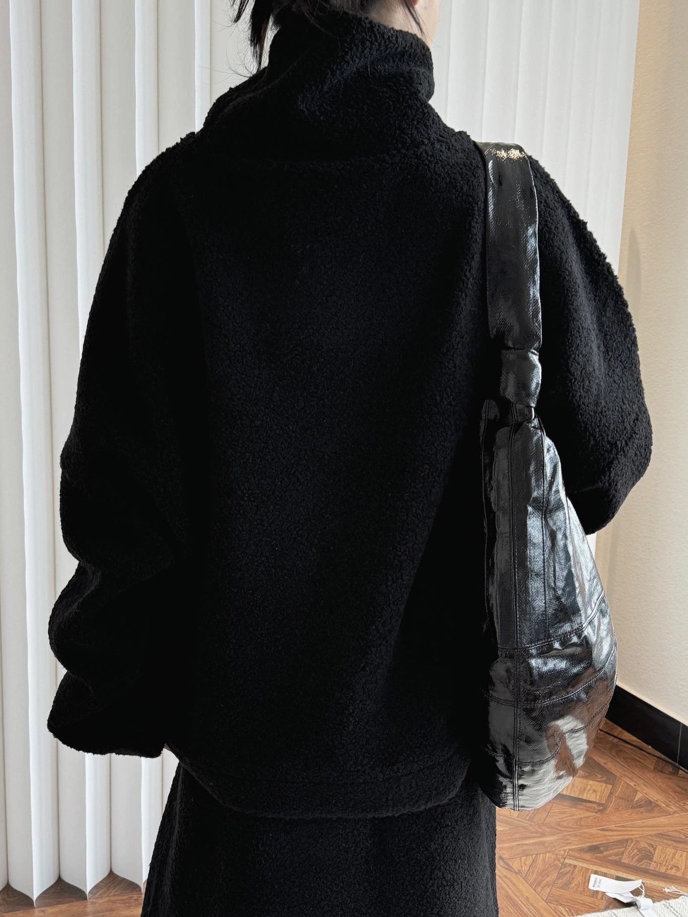 ハイネック羊羔毛オーバーサイズプルオーバー(tG-#23>ID)