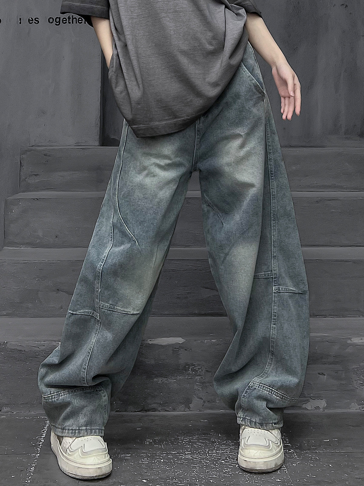 Mヴィンテージストレートデニムパンツ（AVN012）