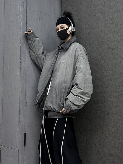 Mスタイリッシュ配色デザイン90%ホワイトダックダウンジャケット（AVN009）