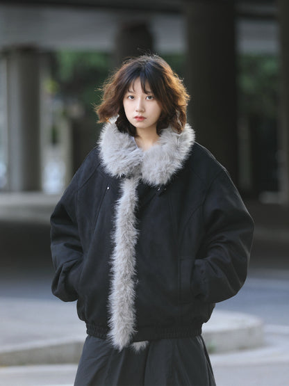 冬のムートンボア・ボリュームあったかジャケット（HU133）