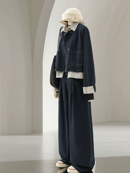 デニム×ストライプ切り替えセットアップ（別売り）（CZ057）