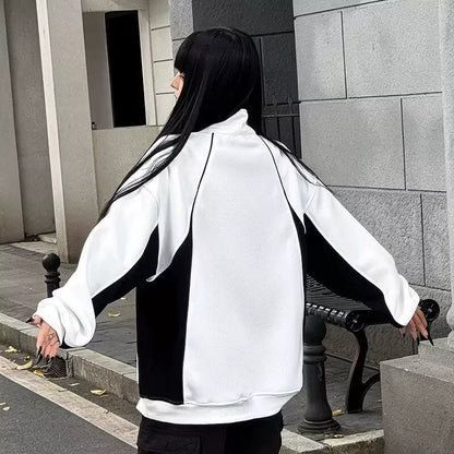 切替デザイン オーバーサイズトレーナー(MF289)