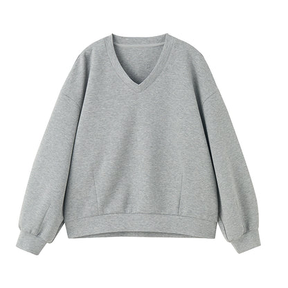 Vネックスウェット/ワイドパンツ/ルーズフィット(HU592)