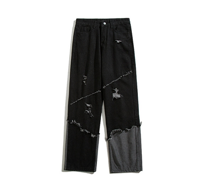 ピンキングデニム｜ワイドストレートパンツ（CZ058）