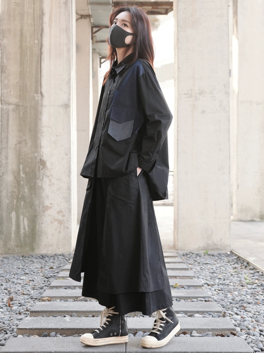 デニムポケットシャツ｜ロングスリーブシャツ（MF302）