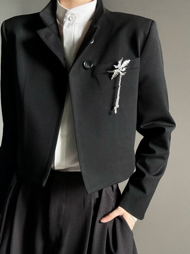 黒ショートテーラードジャケット(CZ194)