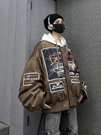 ストリート棒球ダウンジャケット（90%ホワイトダックダウン）（HU097）