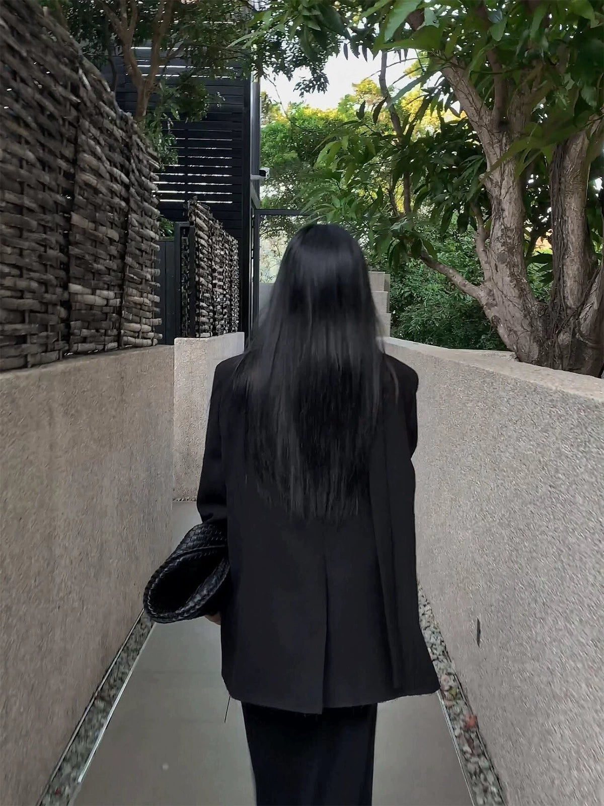 高級感ブラックテーラードジャケット(MF287)