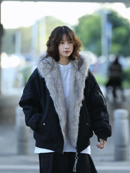 両面ボア×重厚中綿フードジャケット（CZ033）