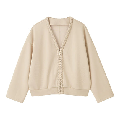 Vネックカーディガン×ワイドパンツ(CZ225)