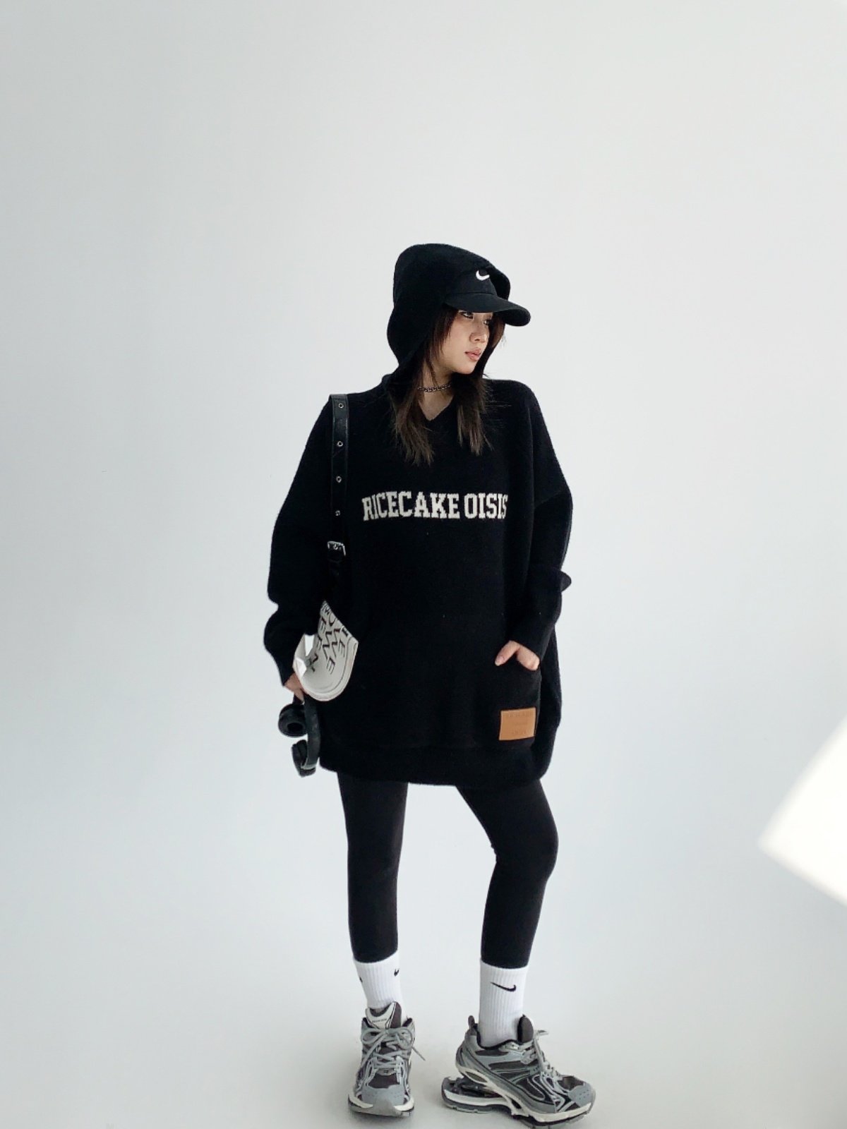 重厚ニット オーバーサイズ フーディプルオーバー（AVN060）