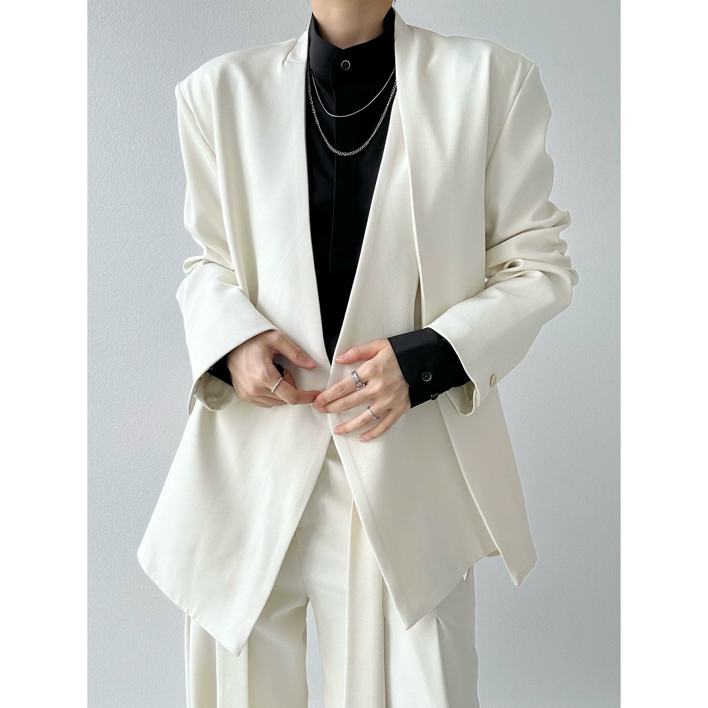 レトロモード調 飄帯付き西装ジャケット(MF288)