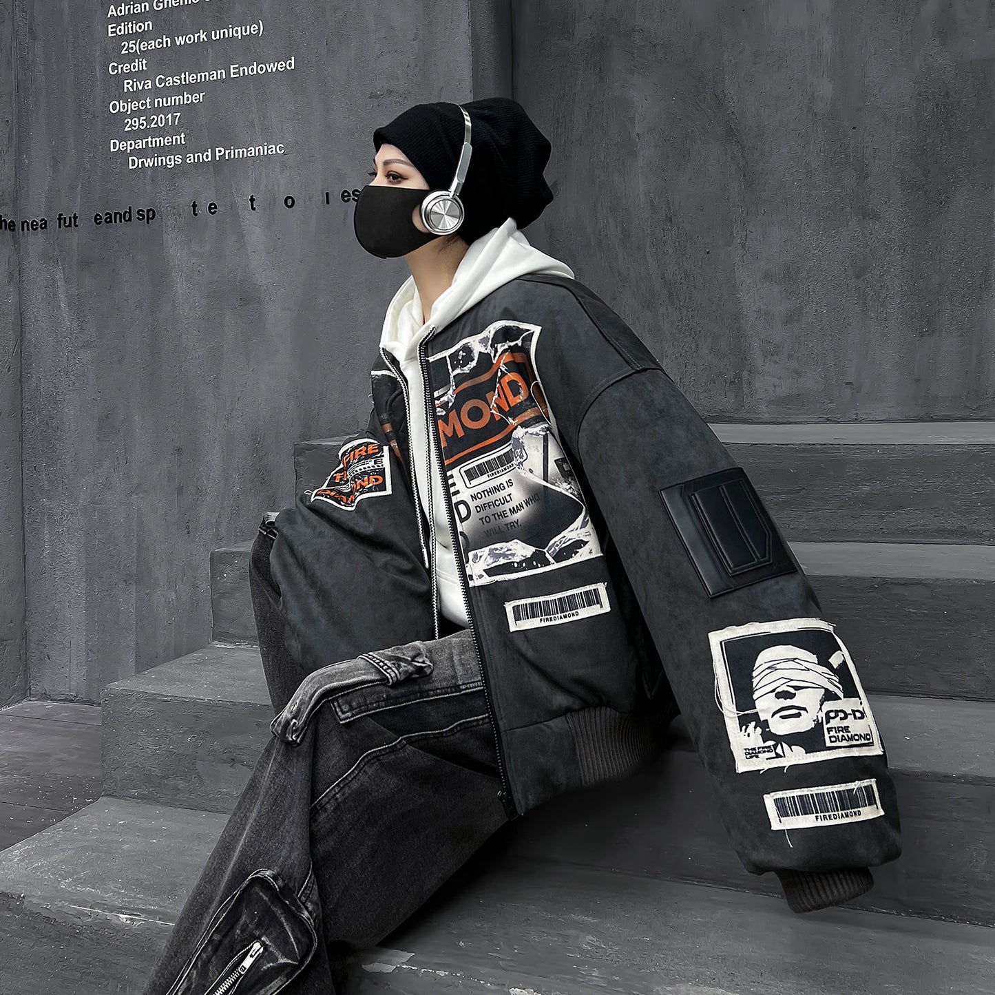 ストリート棒球ダウンジャケット（90%ホワイトダックダウン）（HU097）