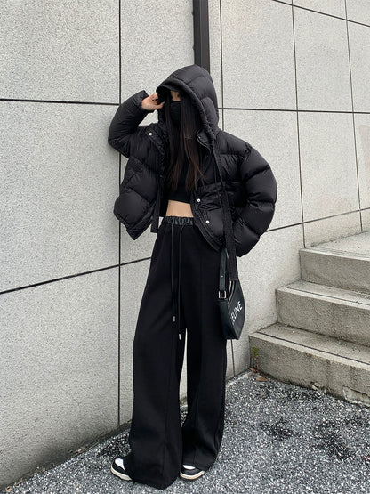 高級感レザーベルト切替ワイドスラックス(CZ329)