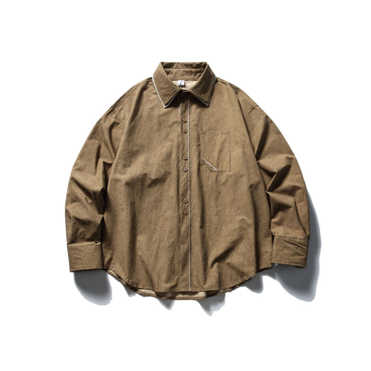 日系レトロ・扎染ダブルカラーロングスリーブシャツ（AVN008）