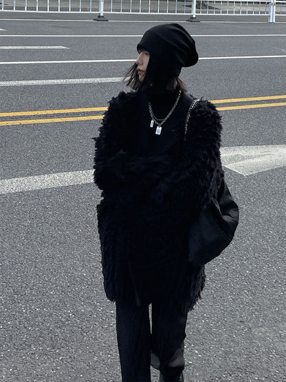 北極ふわもこボア・ビッグシルエットコート(MF945)