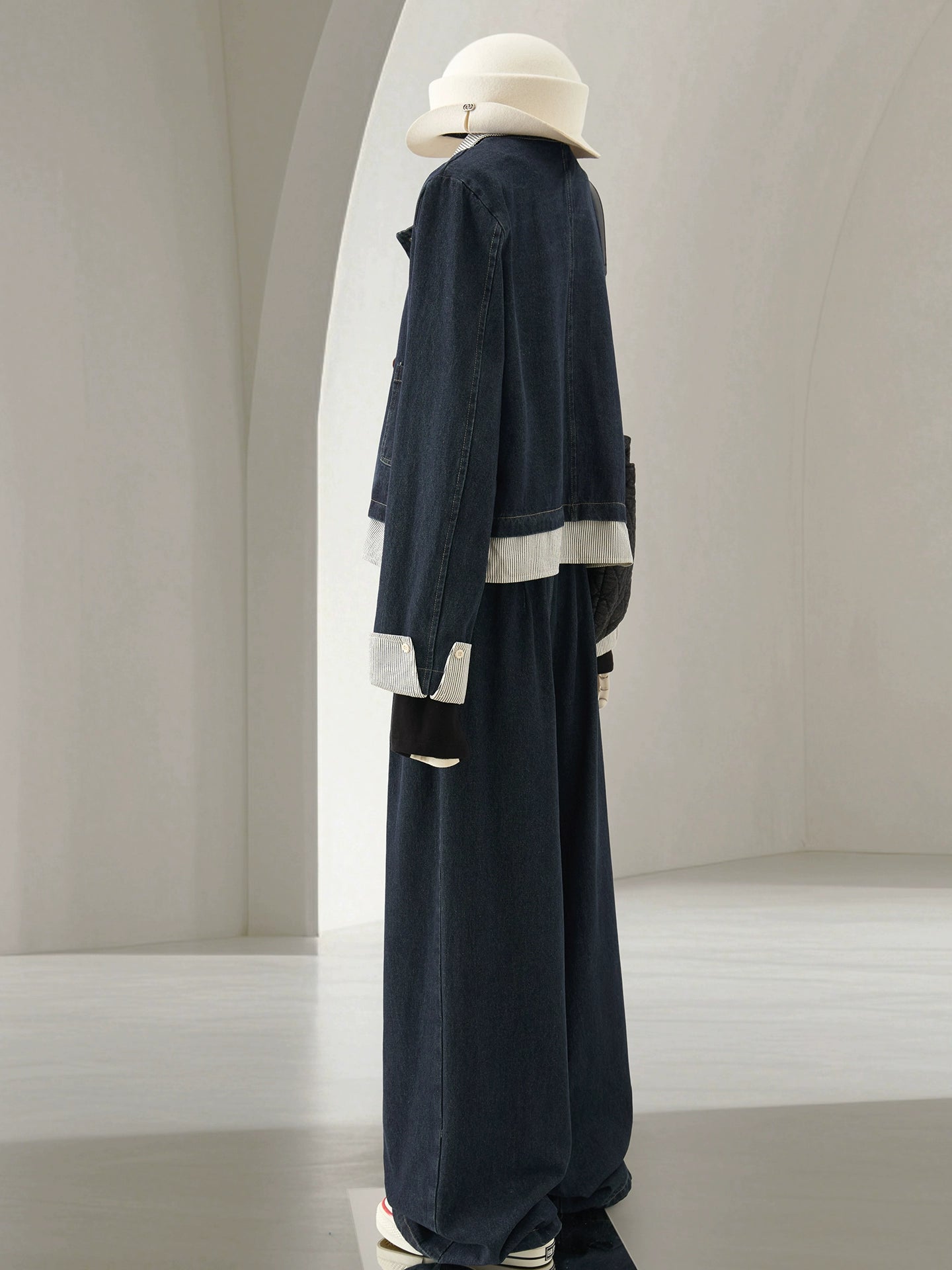 デニム×ストライプ切り替えセットアップ（別売り）（CZ057）