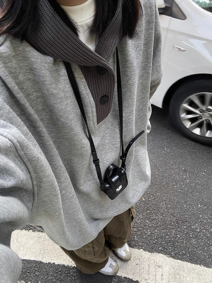 日系レトロ・ワッフル薄起毛フーディ（AVN004）